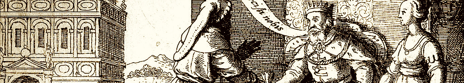 Авимелех упрекает Авраама. Офорт Вацлава Холлара, XVII век