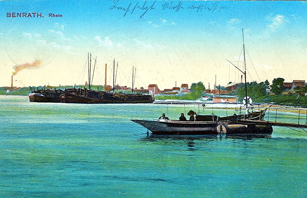 Рейн у Бенрата в 1913 году.