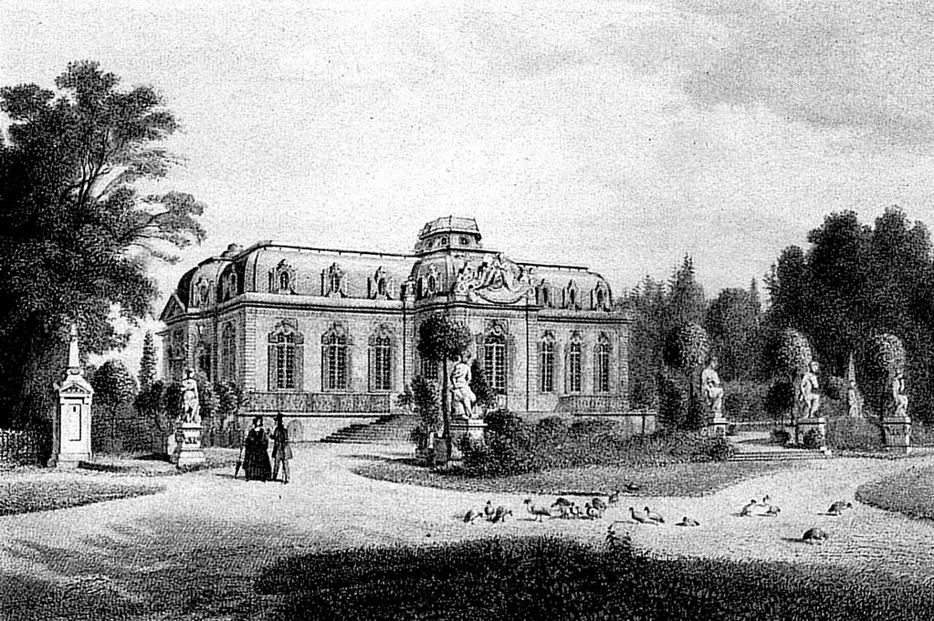 Дворец Бенрат в 1-й половине XIX века.