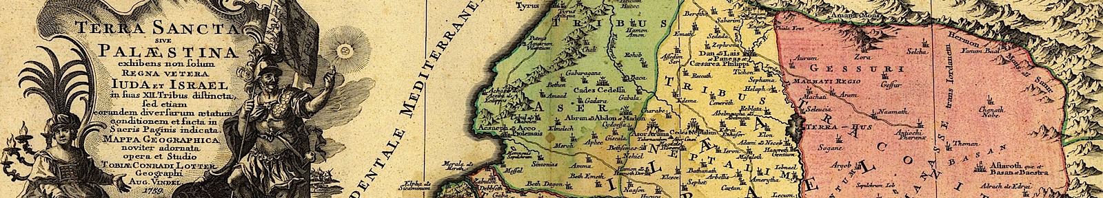 Часть карты Палестины 1759 года